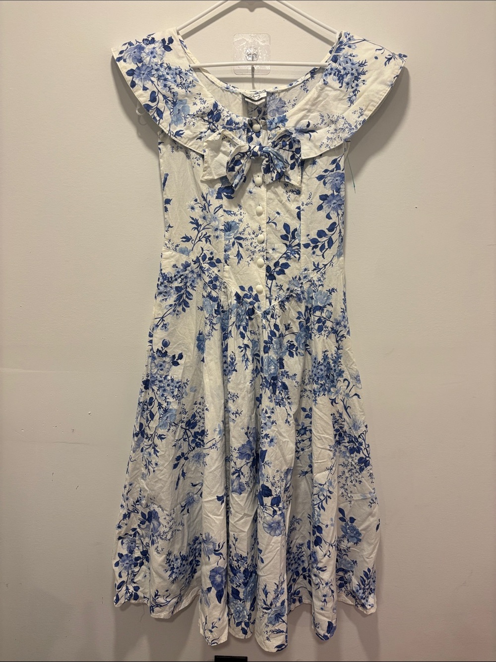 Byer Too! Vintage Blue Floral Dress Womens size 5